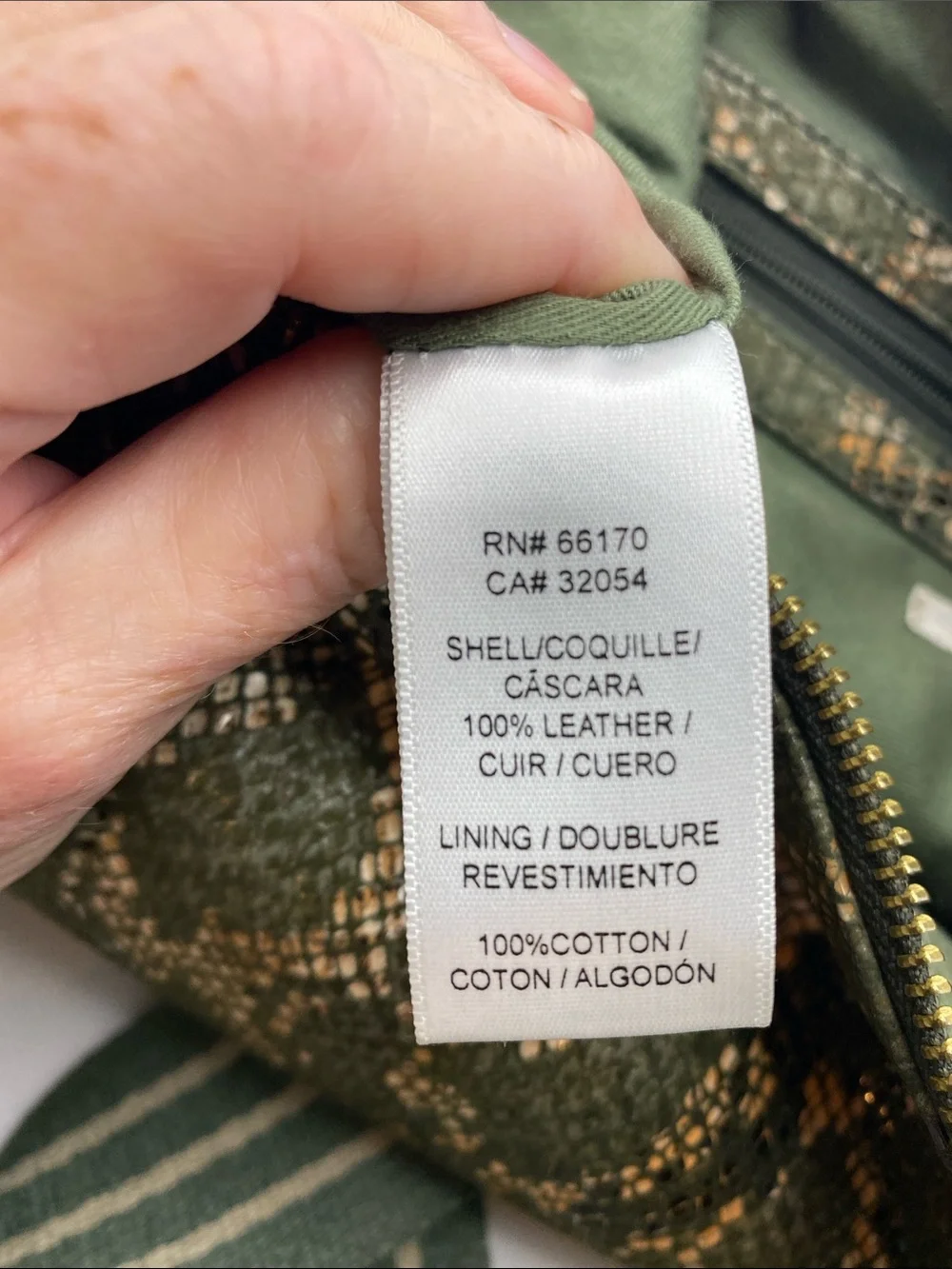 Anthropologie Green Metallic Snake-Print Hobo with Striped Strap